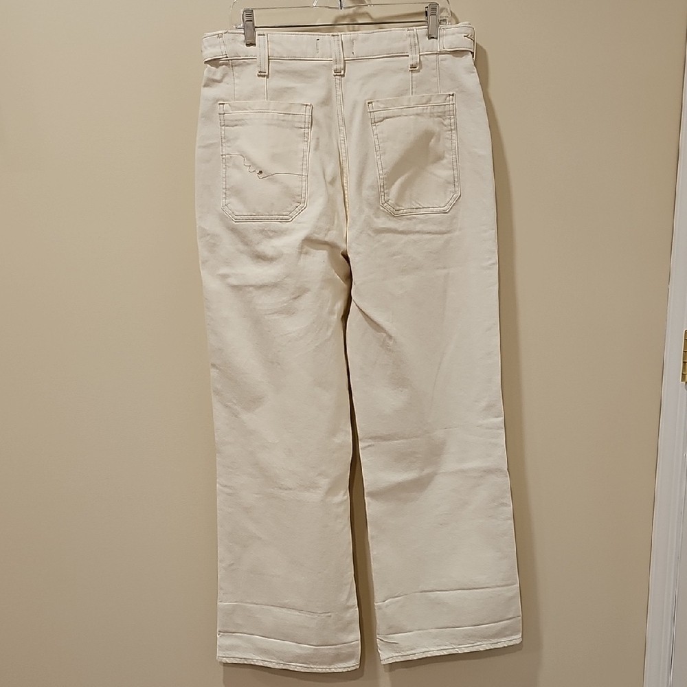 We The Free Free People Palmer Cuffed Denim Jeans; Size 29; EUC; Eggshell - Picture 6 of 10